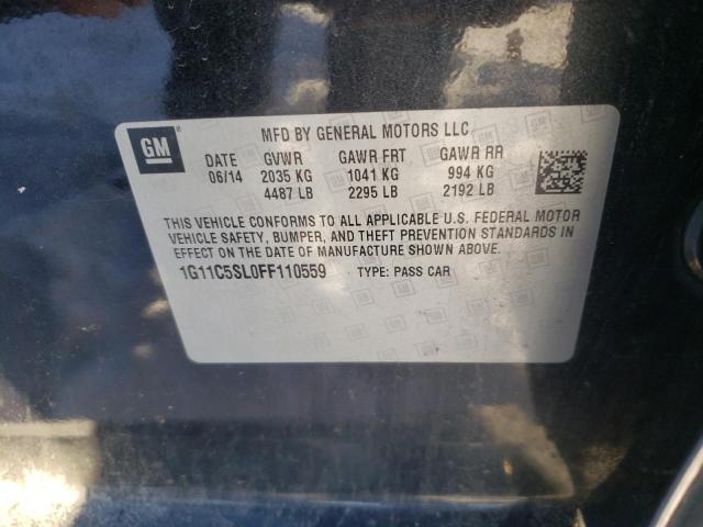 Photo 9 VIN: 1G11C5SL0FF110559 - CHEVROLET MALIBU 1LT 