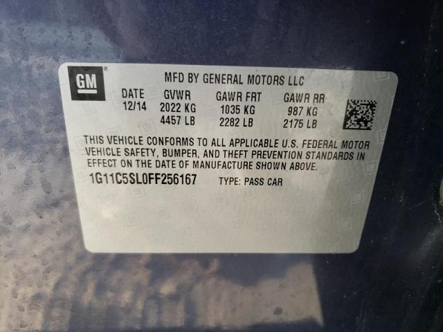 Photo 11 VIN: 1G11C5SL0FF256167 - CHEVROLET MALIBU 1LT 