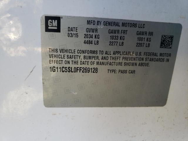 Photo 9 VIN: 1G11C5SL0FF269128 - CHEVROLET MALIBU 1LT 