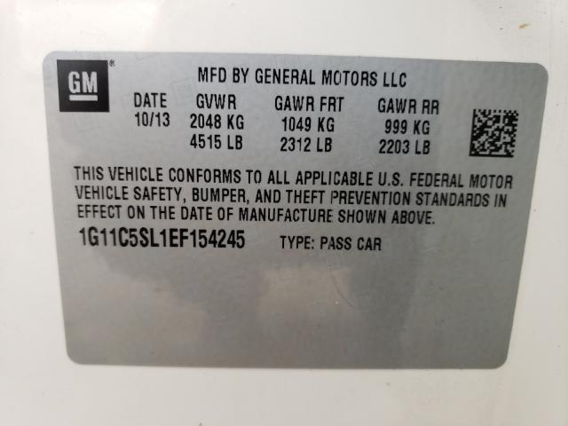 Photo 9 VIN: 1G11C5SL1EF154245 - CHEVROLET MALIBU 1LT 