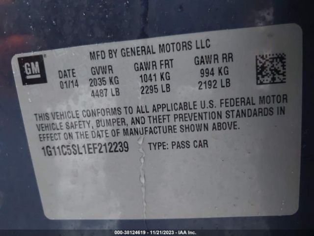 Photo 8 VIN: 1G11C5SL1EF212239 - CHEVROLET MALIBU 