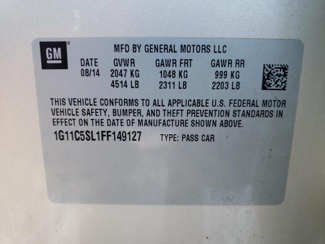 Photo 11 VIN: 1G11C5SL1FF149127 - CHEVROLET MALIBU 