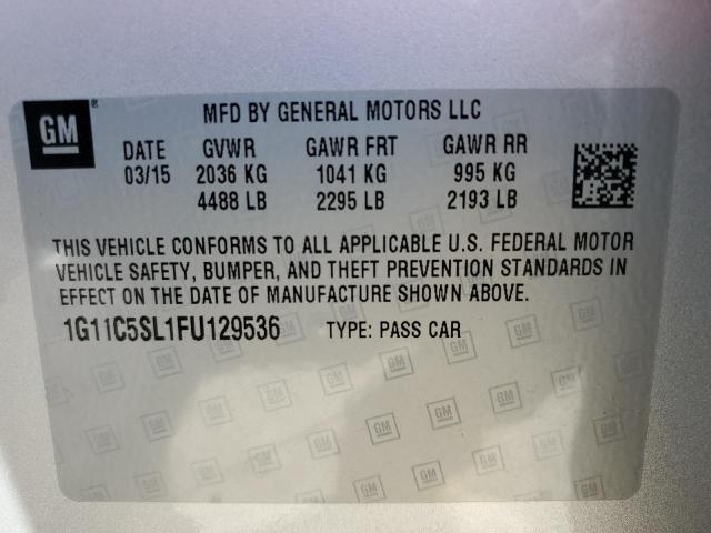 Photo 9 VIN: 1G11C5SL1FU129536 - CHEVROLET MALIBU 1LT 