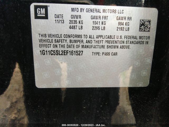 Photo 8 VIN: 1G11C5SL2EF161527 - CHEVROLET MALIBU 