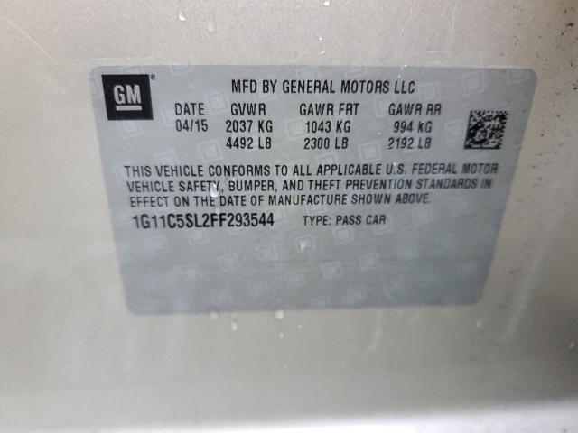 Photo 11 VIN: 1G11C5SL2FF293544 - CHEVROLET MALIBU 1LT 