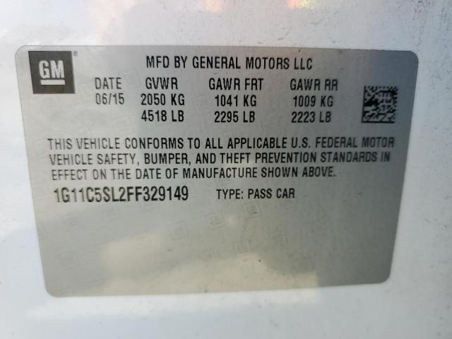 Photo 11 VIN: 1G11C5SL2FF329149 - CHEVROLET MALIBU 1LT 