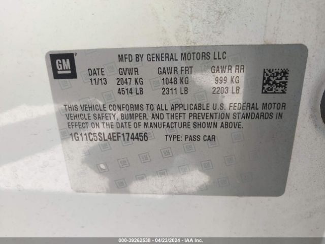 Photo 8 VIN: 1G11C5SL4EF174456 - CHEVROLET MALIBU 