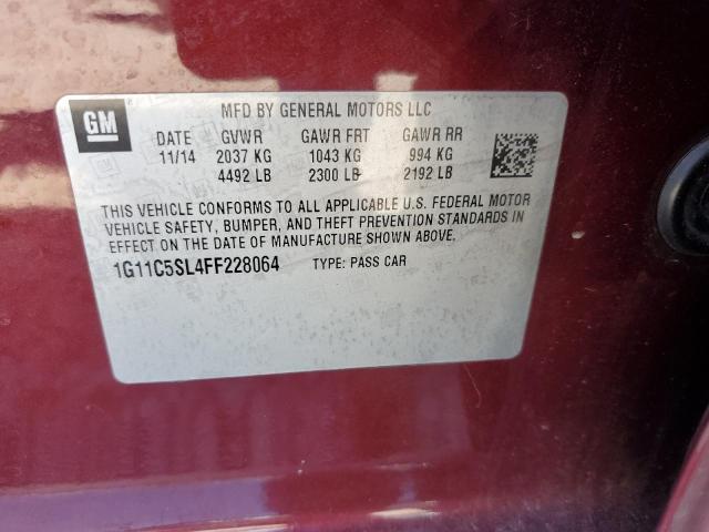 Photo 11 VIN: 1G11C5SL4FF228064 - CHEVROLET MALIBU 1LT 