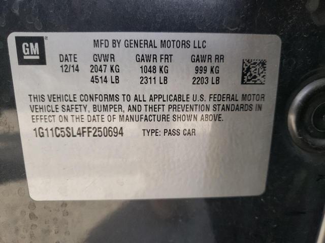 Photo 9 VIN: 1G11C5SL4FF250694 - CHEVROLET MALIBU 1LT 