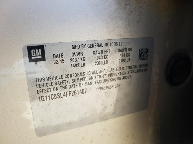 Photo 9 VIN: 1G11C5SL4FF261467 - CHEVROLET MALIBU 1LT 