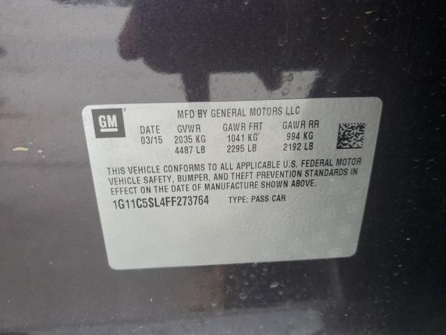 Photo 11 VIN: 1G11C5SL4FF273764 - CHEVROLET MALIBU 