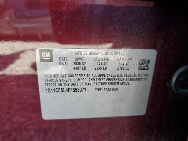 Photo 11 VIN: 1G11C5SL4FF353971 - CHEVROLET MALIBU 