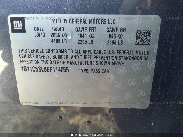 Photo 8 VIN: 1G11C5SL5EF114055 - CHEVROLET MALIBU 