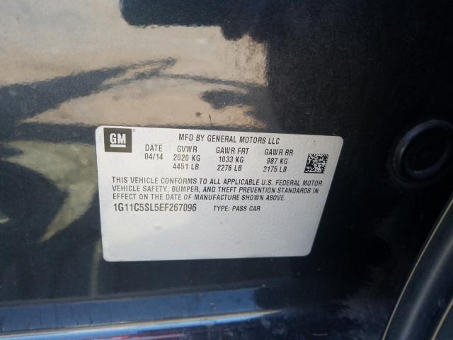 Photo 9 VIN: 1G11C5SL5EF267096 - CHEVROLET MALIBU 1LT 