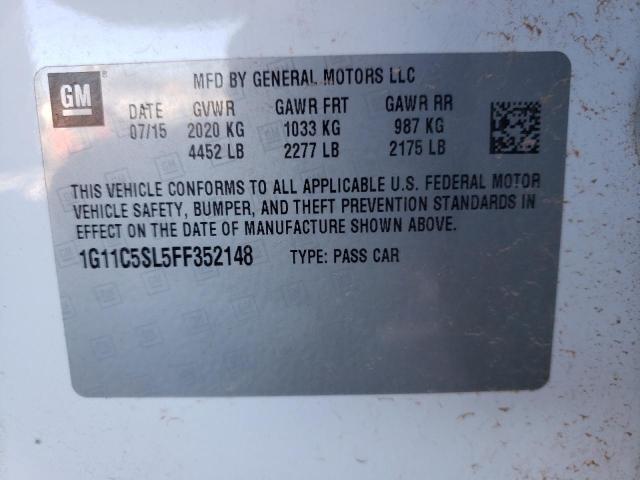 Photo 9 VIN: 1G11C5SL5FF352148 - CHEVROLET MALIBU 1LT 