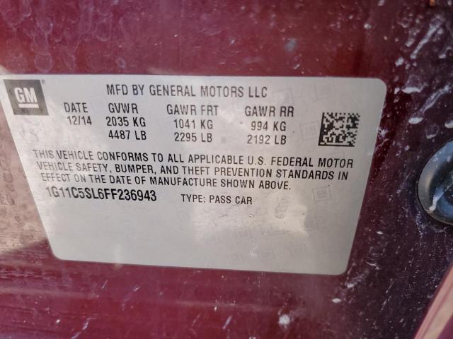 Photo 11 VIN: 1G11C5SL6FF236943 - CHEVROLET MALIBU 