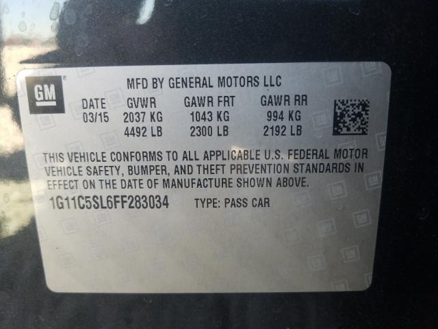 Photo 9 VIN: 1G11C5SL6FF283034 - CHEVROLET MALIBU 1LT 