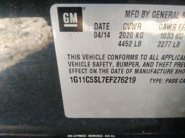 Photo 8 VIN: 1G11C5SL7EF276219 - CHEVROLET MALIBU 