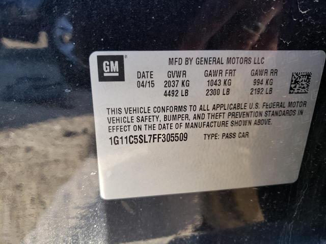 Photo 9 VIN: 1G11C5SL7FF305509 - CHEVROLET MALIBU 1LT 