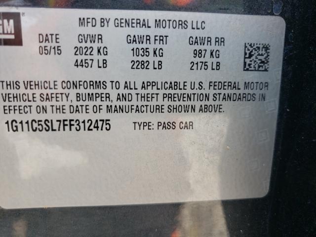 Photo 9 VIN: 1G11C5SL7FF312475 - CHEVROLET MALIBU 1LT 