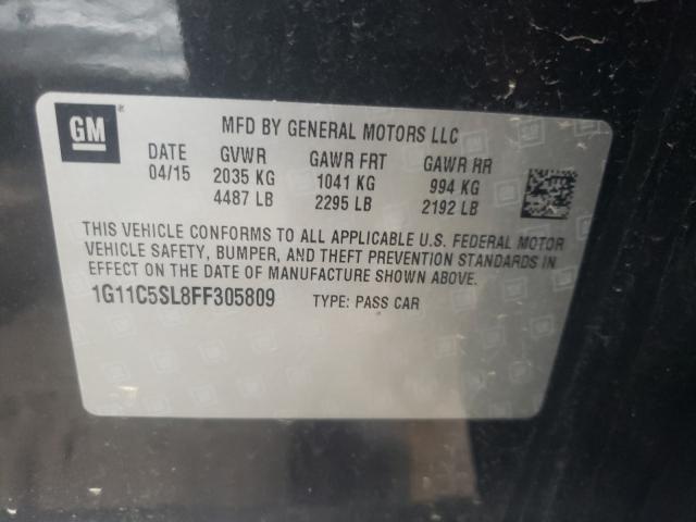 Photo 9 VIN: 1G11C5SL8FF305809 - CHEVROLET MALIBU 1LT 