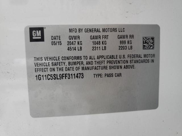 Photo 11 VIN: 1G11C5SL9FF311473 - CHEVROLET MALIBU 1LT 