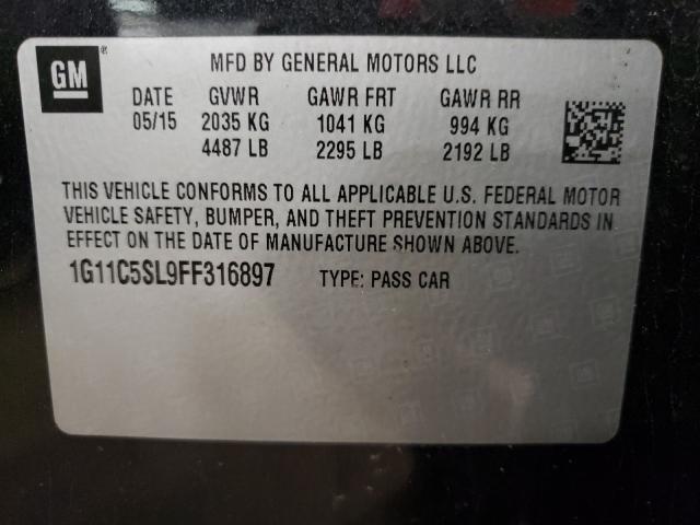 Photo 9 VIN: 1G11C5SL9FF316897 - CHEVROLET MALIBU LT 