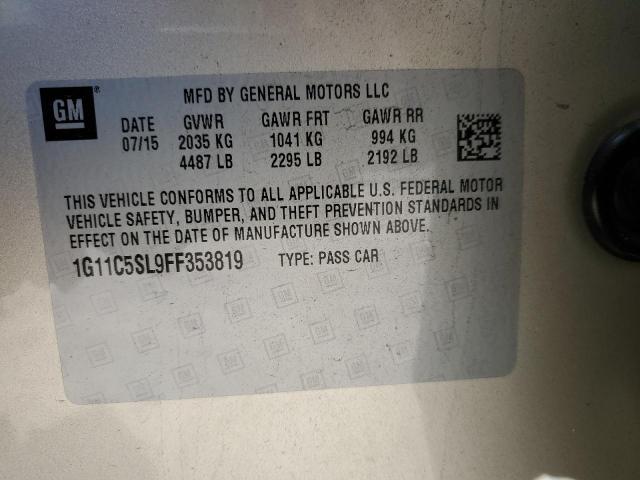 Photo 11 VIN: 1G11C5SL9FF353819 - CHEVROLET MALIBU 1LT 