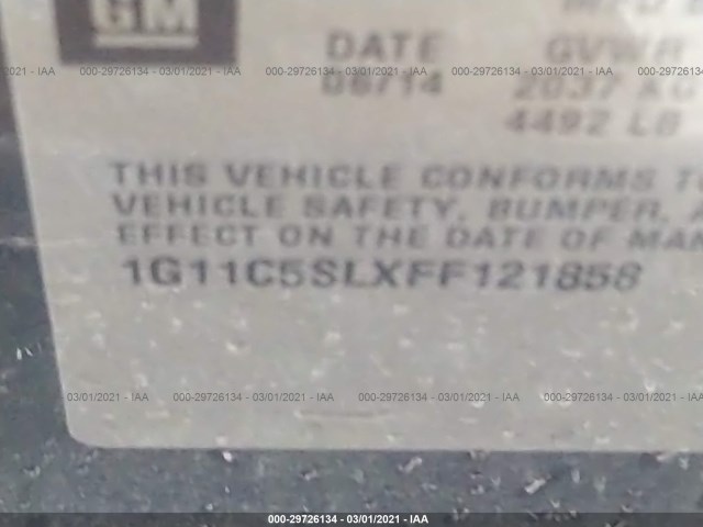 Photo 8 VIN: 1G11C5SLXFF121858 - CHEVROLET MALIBU 