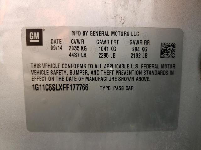 Photo 9 VIN: 1G11C5SLXFF177766 - CHEVROLET MALIBU 1LT 