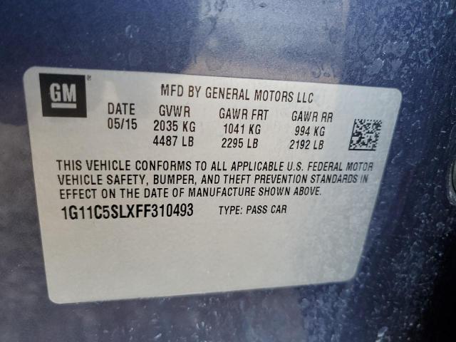 Photo 11 VIN: 1G11C5SLXFF310493 - CHEVROLET MALIBU 