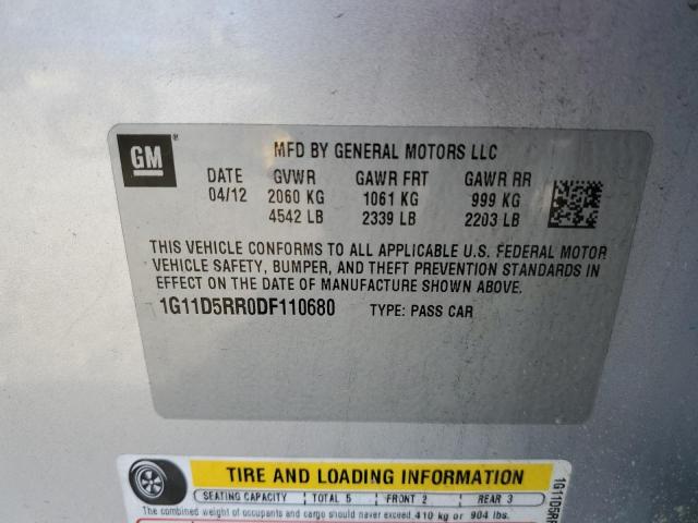 Photo 11 VIN: 1G11D5RR0DF110680 - CHEVROLET MALIBU 