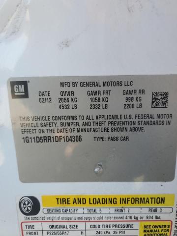 Photo 11 VIN: 1G11D5RR1DF104306 - CHEVROLET MALIBU 1LT 