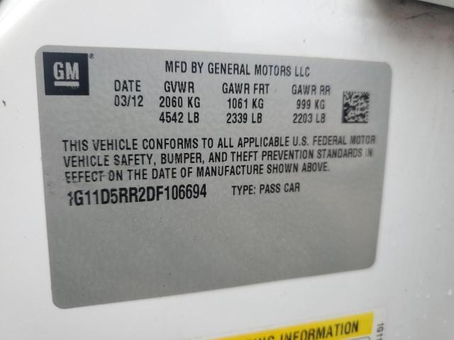 Photo 11 VIN: 1G11D5RR2DF106694 - CHEVROLET MALIBU 1LT 