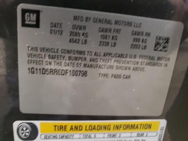 Photo 12 VIN: 1G11D5RR6DF100798 - CHEVROLET MALIBU 1LT 