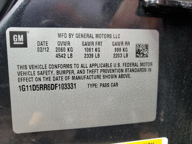 Photo 11 VIN: 1G11D5RR6DF103331 - CHEVROLET MALIBU 1LT 