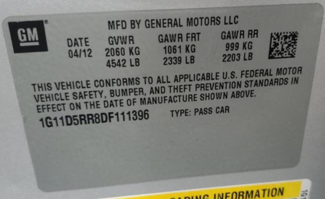 Photo 11 VIN: 1G11D5RR8DF111396 - CHEVROLET MALIBU 