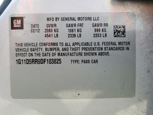 Photo 11 VIN: 1G11D5RR9DF103825 - CHEVROLET MALIBU 1LT 