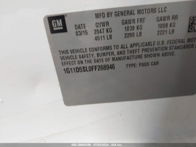 Photo 8 VIN: 1G11D5SL0FF268946 - CHEVROLET MALIBU 