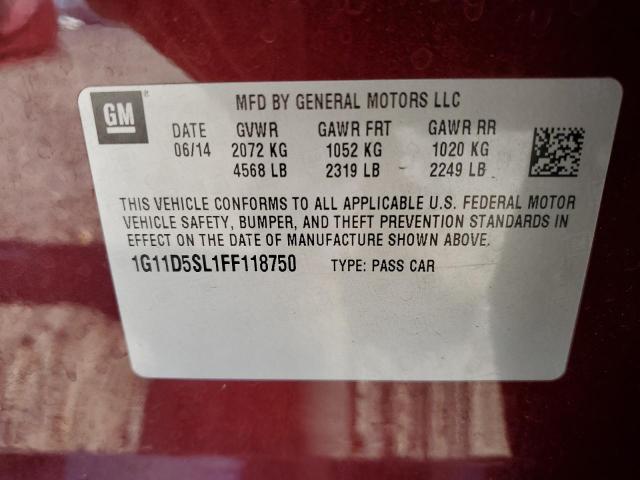 Photo 11 VIN: 1G11D5SL1FF118750 - CHEVROLET MALIBU 