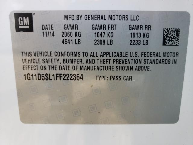 Photo 9 VIN: 1G11D5SL1FF222364 - CHEVROLET MALIBU 2LT 