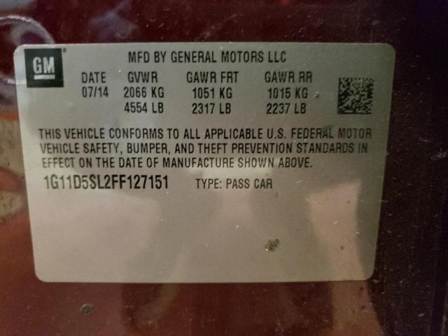 Photo 9 VIN: 1G11D5SL2FF127151 - CHEVROLET MALIBU 2LT 