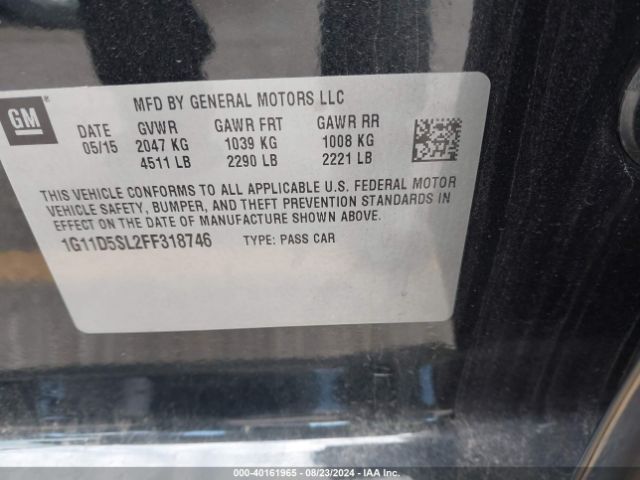 Photo 8 VIN: 1G11D5SL2FF318746 - CHEVROLET MALIBU 