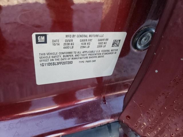 Photo 9 VIN: 1G11D5SL3FF207283 - CHEVROLET MALIBU 2LT 