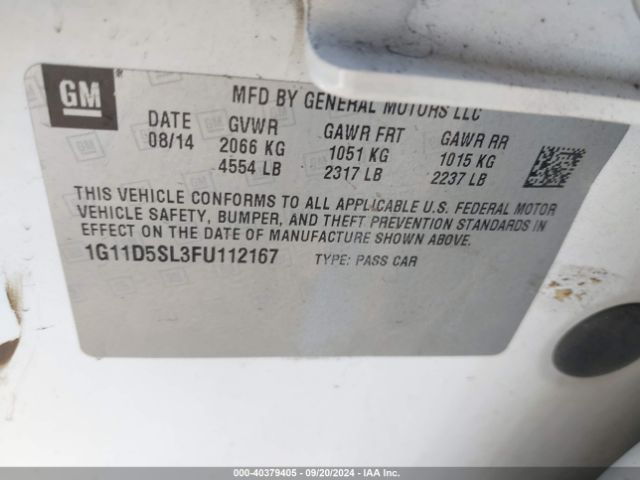 Photo 8 VIN: 1G11D5SL3FU112167 - CHEVROLET MALIBU 