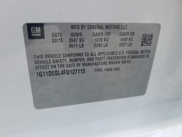 Photo 9 VIN: 1G11D5SL4FU127115 - CHEVROLET MALIBU 2LT 