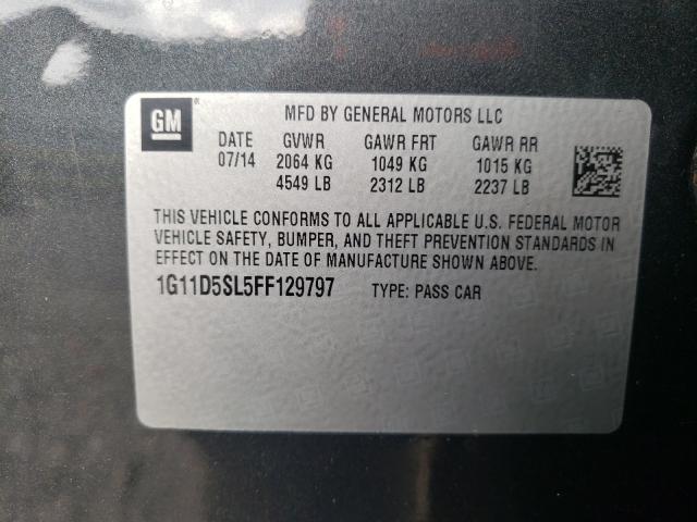 Photo 9 VIN: 1G11D5SL5FF129797 - CHEVROLET MALIBU 2LT 