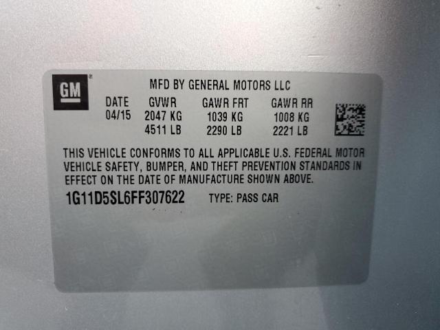 Photo 9 VIN: 1G11D5SL6FF307622 - CHEVROLET MALIBU 2LT 