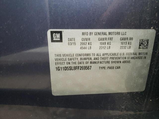 Photo 9 VIN: 1G11D5SL8FF269567 - CHEVROLET MALIBU 2LT 