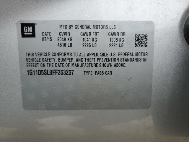 Photo 13 VIN: 1G11D5SL8FF353257 - CHEVROLET MALIBU 2LT 